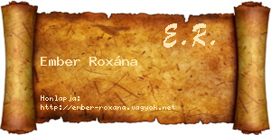Ember Roxána névjegykártya